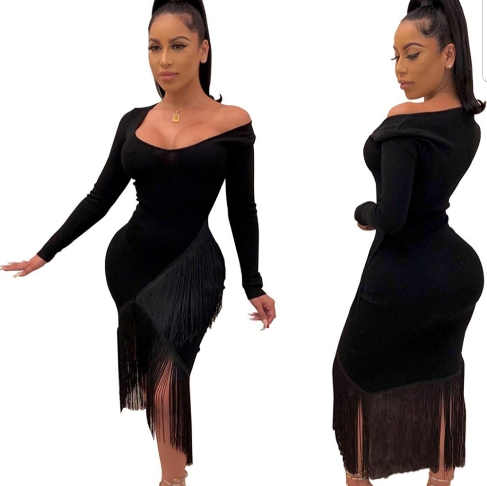 Fringe bodycon dress